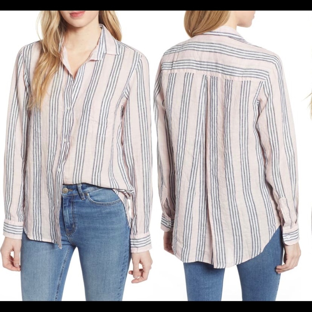GRAYSON Hero Striped Linen Shirt